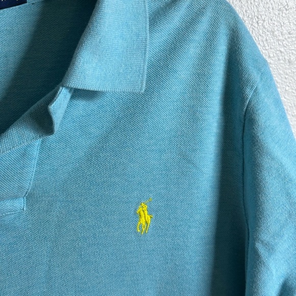 Polo By Ralph Lauren Men Light Blue Polo Shirt Short Sleeve Custom Fit size XL - Picture 3 of 7